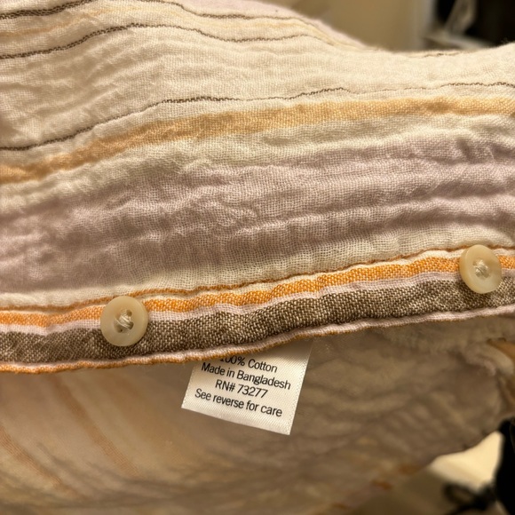 Sonoma 100% Cotton Summer Lightweight Striped Pastel Top XL - Picture 6 of 6